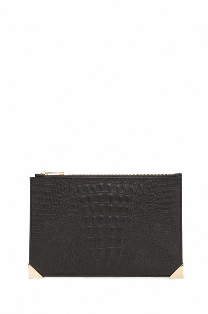 Croc Embossed Clutch
