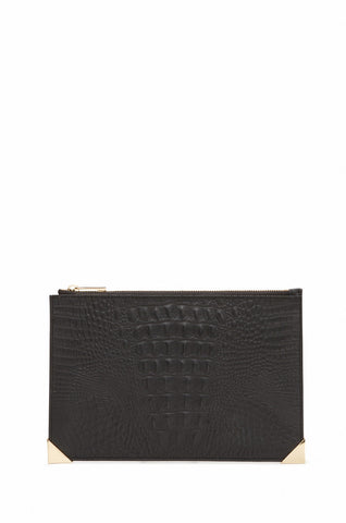 Croc Embossed Clutch