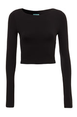 Cropped Long Sleeve Top